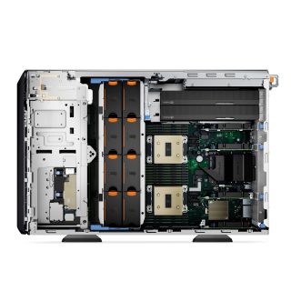 Сървър Dell PowerEdge T560, Intel Xeon Silver 4510 2.4G, 12C/24T, 30M, 150W, 8x 3.5" Chassis SAS/SATA Hot-Plug, PERC H755, 2x 4TB HDD SAS 12Gbps 7.2K, 32GB RDIMM 6400MT/s, Dual 1100W, No Riser, Broadcom 5720 Quad Port 1GbE BASE-T, DRAC9 Ent., 3Y Basic NBD