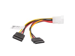 Lanberg molex (m) -> 2x SATA (f), кабел 15cm