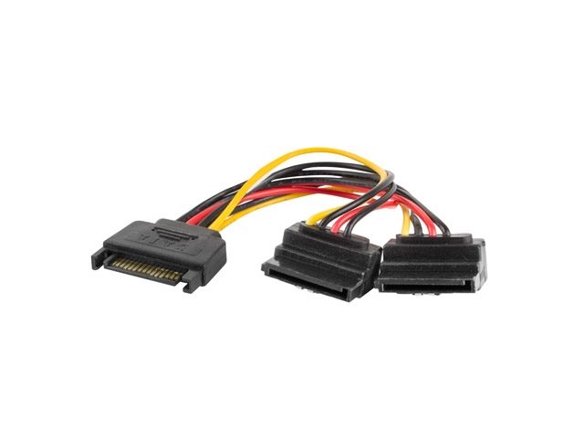 Lanberg SATA (m) -> 2x SATA (f), кабел 15 cm под ъгъл