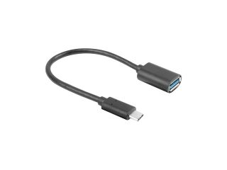 Lanberg адаптер кабел USB-C(M) 3.1 -> USB-A(F) OTG 15 см черен