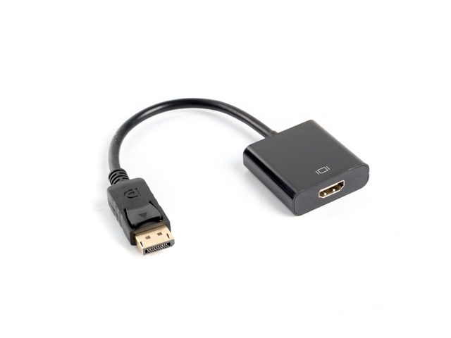 Адаптер Lanberg DisplayPort (M) -> HDMI (F), 10cm кабел