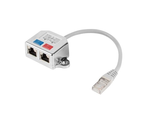 Lanberg адаптер LAN сплитер RJ45 -> 2x RJ45 ftpad-0026-s