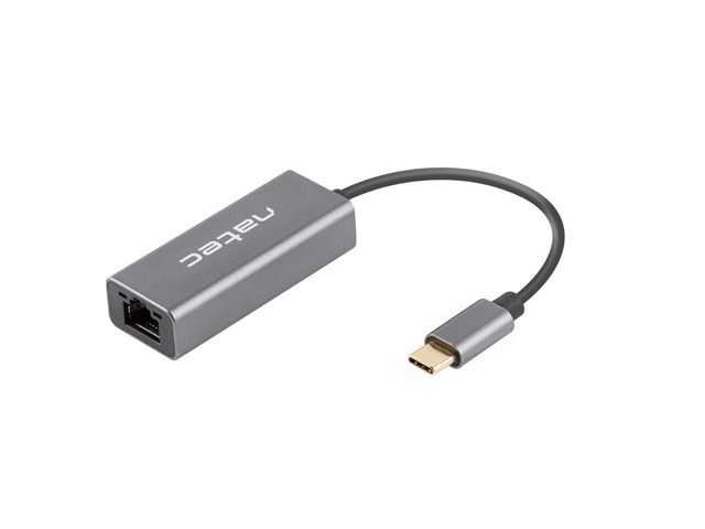 Natec Cricket USB to RJ45 Ethernet Adapter Network Card Cricket USB-C 3.1, 1xRJ45 1GB, Cable