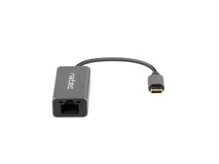 Natec Cricket USB to RJ45 Ethernet Adapter Network Card Cricket USB-C 3.1, 1xRJ45 1GB, Cable