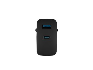 Natec USB Charger Ribera GaN 1X USB-A + 1X USB-C 45W, Черен