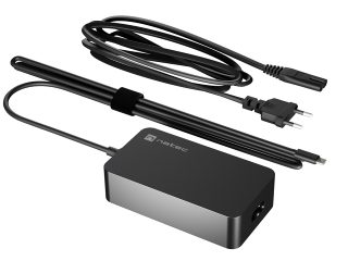 Natec Laptop Charger Grayling GaN USB-C 65W за лаптопи, таблети и телефони