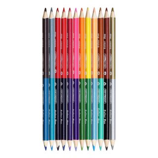 Цветни моливи КЕЙРОУД KR971281 ДУО 12/24 цвята