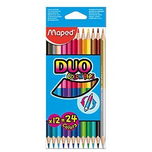 Цветни моливи МАПЕД ДУО 12/24цв. !!!