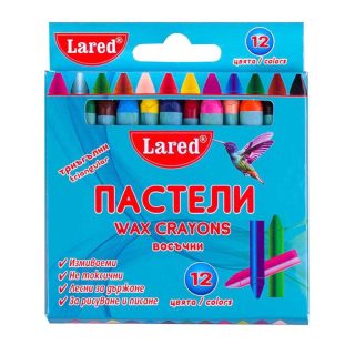 Пастели ВОСЪЧНИ триъгълни ЛАРЕД 12цв.