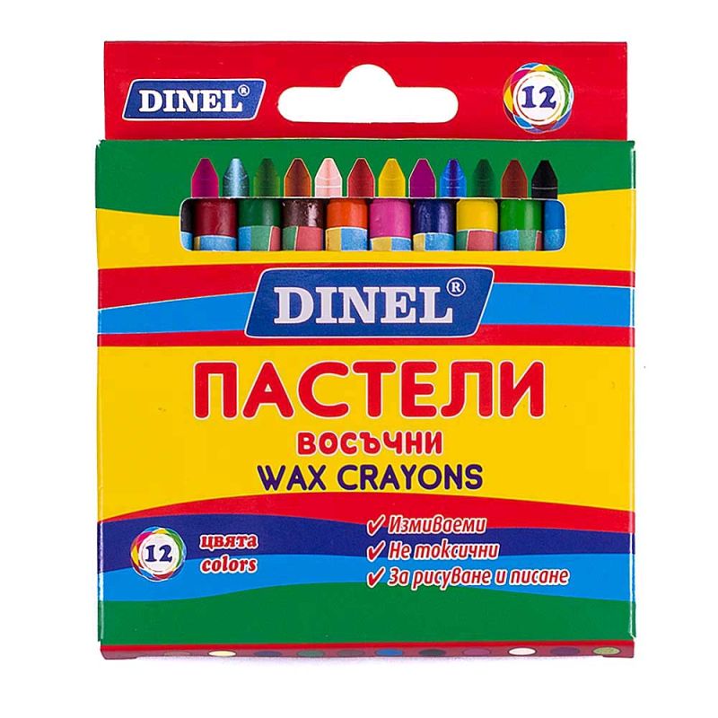 Пастели восъчни ДИНЕЛ 12цв