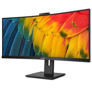 Philips 34B1U5600CH, 34" Curved 1500R, VA, WLED, 3440x1440@120Hz, 4ms GtG, 350cd/m², 3000:1, 50M:1 DCR, Adaptive Sync, FlickerFree, Low Blue Mode, 5Wx2, Webcam 5MP, Tilt, Height Adjust, Swivel, HDMI, DP, USB hub, KVM, RJ45