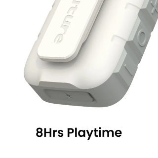 HiFuture Pocket S Beige, Bluetooth 5.4, IPX7 Waterproof, 5W Output, Pair to Play (TWS Mode), Up to 8 Hours Playtime, Support Clip for Wear, Support Magnetic