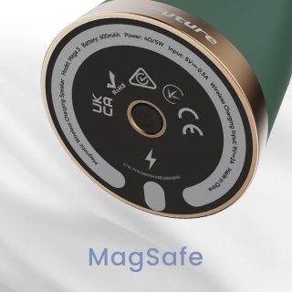 HiFuture Mega S Green, Bluetooth 5.4, MagSafe, 5W Output, Built-in MIC support Handsfree, Pair to Play (TWS Mode), Up to 10 Hours Playtime, Wireless Charge (7.5W-15W), Phone Holder