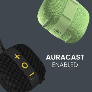 HiFuture LINO S Black, Bluetooth 5.4, IPX7 водоустойчив, 12W изходна мощност, Pair to Play (TWS режим), до 10 часа възпроизвеждане, поддръжка на Auracast (до 100 устройства), вграден мощен DSP с DynaBoost технология