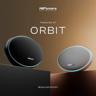 HiFuture ORBIT Black, 80W изходна мощност (макс.), вграден мощен DSP с DynaBoost технология, свързване в стерео система (TWS режим), Wireless 5.4, Orbit осветление, алуминиева елегантност, до 8 часа възпроизвеждане, поддръжка на външен медиен плейър, връзка: USB
