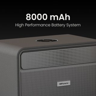 HiFuture Passion X Black, 100W изходна мощност (макс.), вградена мощна DSP с DynaBoost технология, изработен дървен корпус, безжична 5.4, двулентова пълночестотна говорителна система, вградена 8000mAh високоефективна батерийна система, сдвояване за стерео звук (TWS режим)