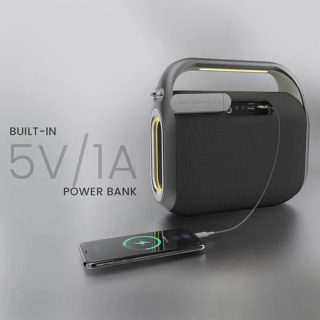 HiFuture MusicBox200 Black, 100W Output, Karaoke Enable, Two Wireless Microphone, 12000mAh Battery (Support Power Bank), RGB Lighting, Pair to Play (TWS Mode), Bluetooth 5.3