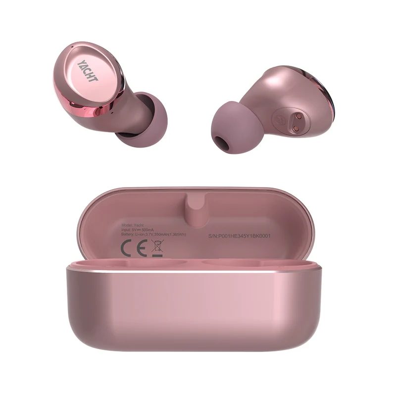 HiFuture Yacht Rose Gold, High-end Metal TWS Earbuds, 5+15hours Play time, Premium Metallic Charge Case, DynaBoost Bass Technology Inside, Bluetooth 5.3, IPX, Comfort Fit