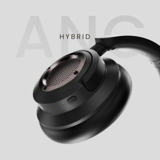 HiFuture FutureTour X Black, Hybrid Active Noise Canceling, 35-Hour Playtime, Memory Protein Foam Cover, AI Enhanced Crystal-Clear Call, Wireless 5.4, AUX Cable