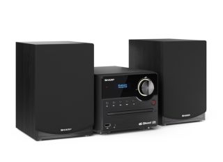 Sharp Audio Systems XL-B517D(BK) HI-FI микро система, 45W обща максимална изходна мощност, DAB+ и FM тунер с RDS, Bluetooth v5.0, CD плейър, USB възпроизвеждане, 3.5mm Aux-in / line-in, жак за слушалки, дървен говорител, черен