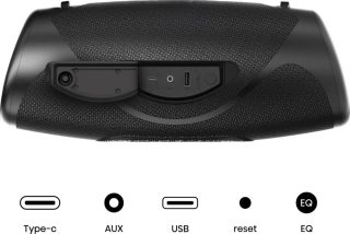 Hisense WeBoom Party тонколона 2.0 Ch., 140W, BT, 20h възпроизвеждане, IP67 водо- и прахоустойчива, Ambient Light, двупосочна презрамка, вградена Powerbank, черна