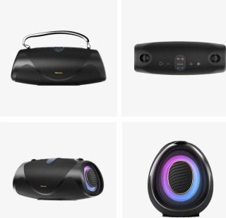 Hisense WeBoom Party тонколона 2.0 Ch., 140W, BT, 20h възпроизвеждане, IP67 водо- и прахоустойчива, Ambient Light, двупосочна презрамка, вградена Powerbank, черна