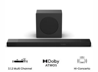 Hisense AX3120Q 3.1.2ch саундбар система, 440W, Bluetooth, Dolby Atmos, черен