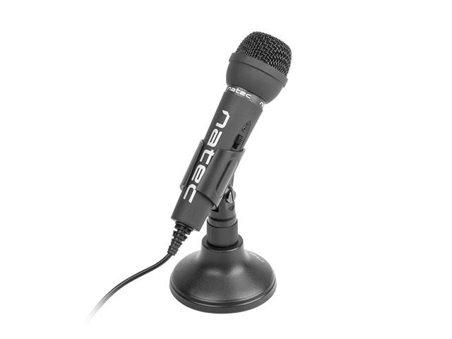 Natec микрофон adder black