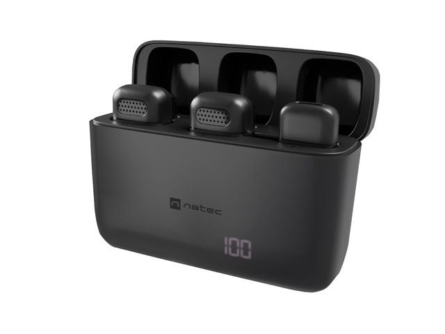 Natec микрофон Hopper Lavalier Wireless USB C, 2 бр.