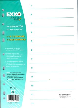 Разделители ПВЦ DOSY ЦИФРИ 1-12