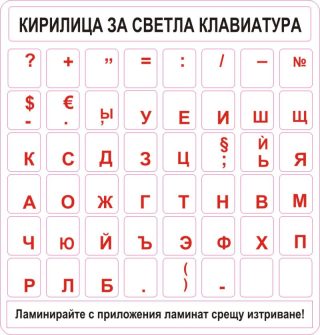 Пиктограми ДИНЕЛ Кирилица светла №281