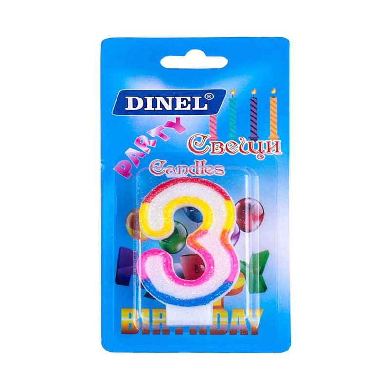 Свещи ЦИФРИ ДИНЕЛ на Блистер №3