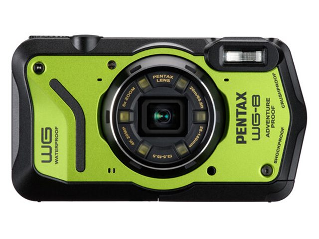 Компактен водоустойчив фотоапарат Pentax WG-8, зелен