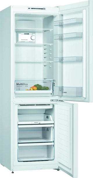 Bosch KGN36NWEA SER2 FS Хладилник с фризер NoFrost, E, 186/60/66cm, 302л(215+87), 42dB, MultiBox, бял