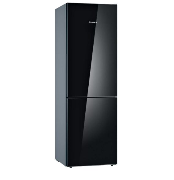 Bosch KGT36VSCHE SER4 FS Fridge-freezer LowFrost, E, 186/60/55 cm, 308 л (214+94), 39 dB, VitaFresh, вентилатор, черен