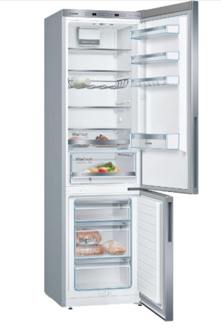 Bosch KGE39ALCA SER6; Comfort; Хладилник с фризер LowFrost, C, 201/60/65cm, 337л(249+88), 38dB, VitaFresh, inox EasyClean врати