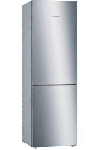 Bosch KGE36ALCA SER6, Хладилник с фризер LowFrost, C, 186/60/65 см, 308 л (214+94), 38 dB(C), VitaFresh 22 л, стойка за бутилки, вентилатор, Inox-look
