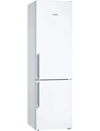 Хладилник Bosch KGN39VWEQ SER4 FS NoFrost, E, 203/60/66cm, 368 л (279+89), 39 dB(C), VitaFresh, дръжки, бял