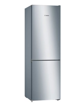 Bosch KHC50VLED, SER4, FS хладилник с фризер NoFrost, E, 186/60/66cm, 326л (237+89), 39dB(C) и контролиран климат, VitaFresh, Inox-вид