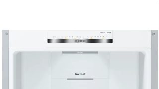 Bosch KHC50VLED, SER4, FS хладилник с фризер NoFrost, E, 186/60/66cm, 326л (237+89), 39dB(C) и контролиран климат, VitaFresh, Inox-вид