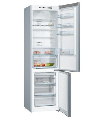 Bosch KGN39VLEB, SER4, хладилник с фризер, NoFrost, E, 203/60/66cm, 368л (279+89), 39dB, VitaFresh, Inox-look