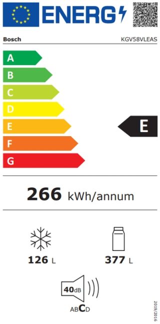 Хладилник Bosch KGV58VLEAS SER4 FS Fridge-freezer LowFrost E