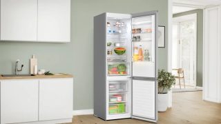 Bosch KGN397LDF, SER4, хладилник с фризер NoFrost, D, 203/60/66cm, 363l(260+103), 35dB(B), IC, VitaFresh XXL, 0° drawer, Inox