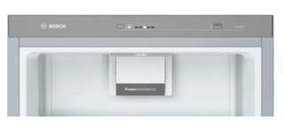 Хладилник Bosch KSV36FIEP SER4, свободностоящ, енергиен клас E, 186/60/65 см, 346 л, 39 dB, VitaFresh, рафтове EasyAccess, SuperCooling, вентилатор, дисплей, дръжка, неръждаема стомана със защита от пръстови отпечатъци