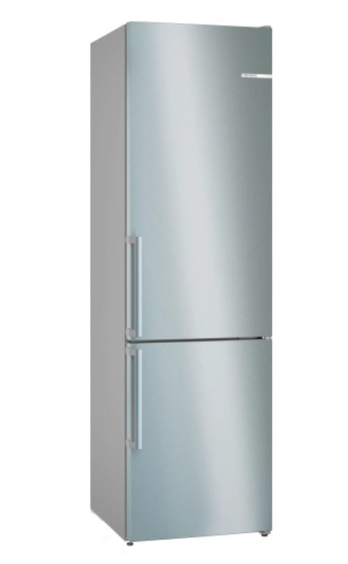 Bosch KGN39VIBT SER6 FS хладилник с фризер NoFrost, C, 203/60/66cm, 363 l (260+103), 35 dB(B), VitaFresh XXL, чекмедже 0°, Metal Backwall с Multi Airflow, Flex Interior, Intelligent Inverter Technology, Black ColorGlass, HC ready