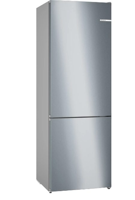 Босх KGN49AІКТ SER6; свободностоящ хладилник с фризер NoFrost, C, 203/70/67см, 440л(311+129), 35dB, VitaFresh XXL, чекмедже 0°, метална задна стена с MultiAirflow, Неръждаема стомана