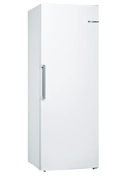BOSCH GSN58AWEV SER6 FS изправен фризер, NoFrost, D, 191/70/65см, 366л, 39dB(C), IC, 5 чекмеджета (1 BigBox), 3 рафта, дръжка, бял