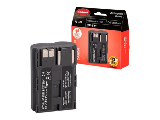 Батерия Hahnel, еквивалент на Canon BP-511/512, 1500 mAh