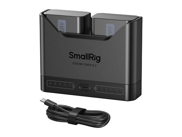 Комплект две батерии NP-FW50 и зарядно устройство SmallRig 5488 Turbo Charging Kit
