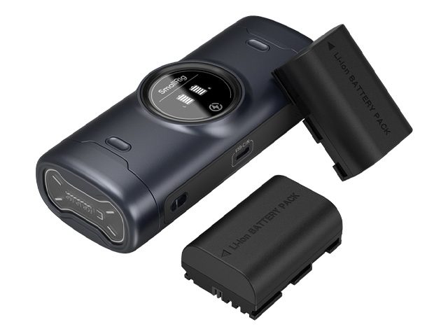 Комплект преносимо зарядно и две батерии SmallRig 5695 еквивалент на Canon LP-E6P